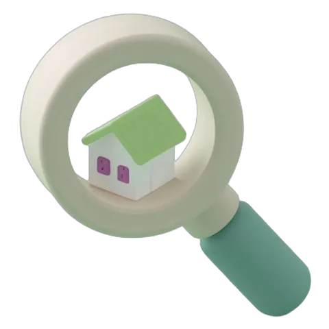 Clay magnifying glass and home