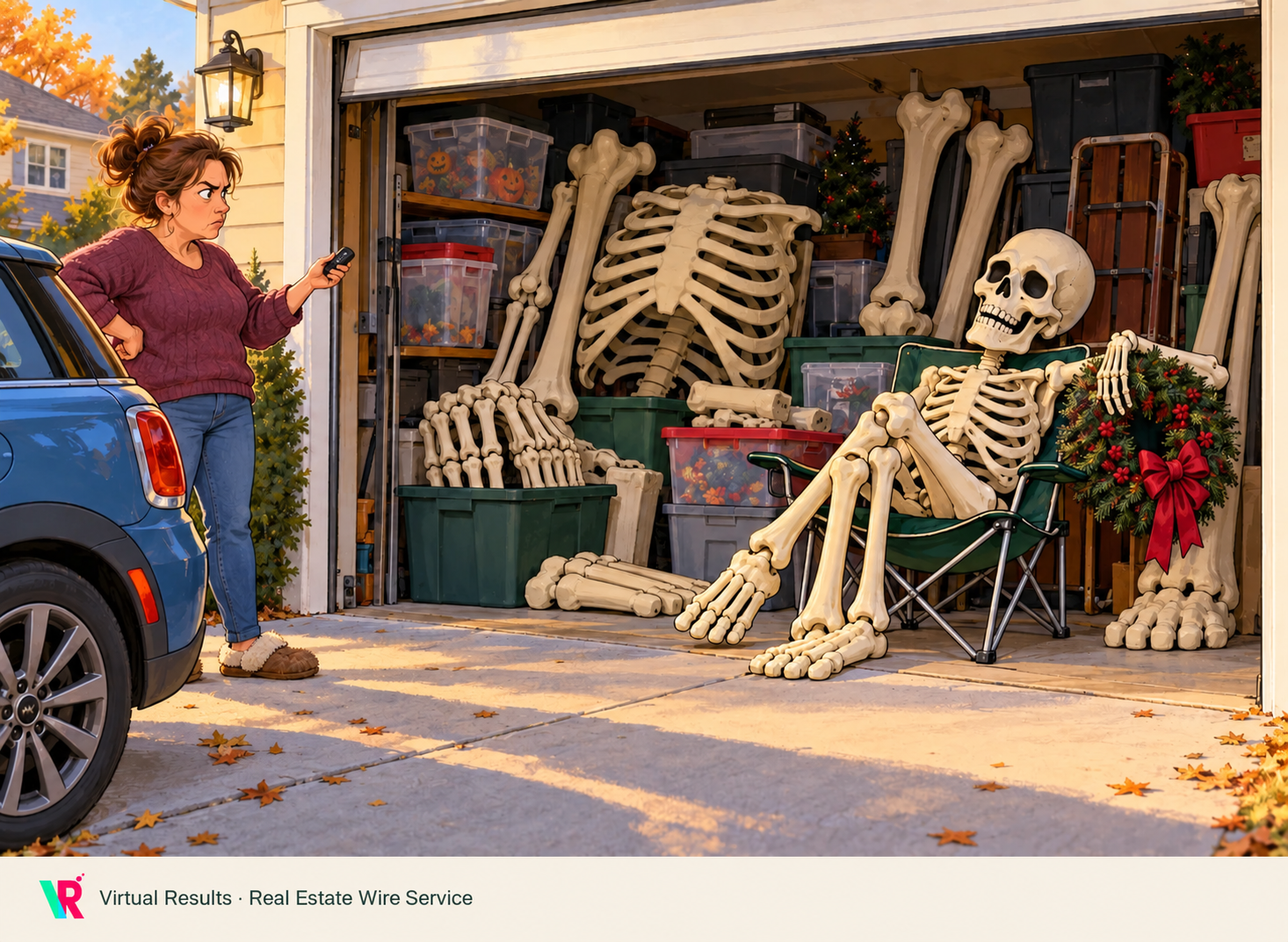 Original illustrated Skelly story: a giant skeleton becomes a household commitment.