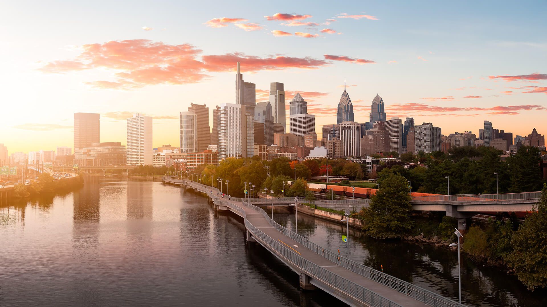 Philadelphia skyline photograph used on the Insight Property Advisors homepage